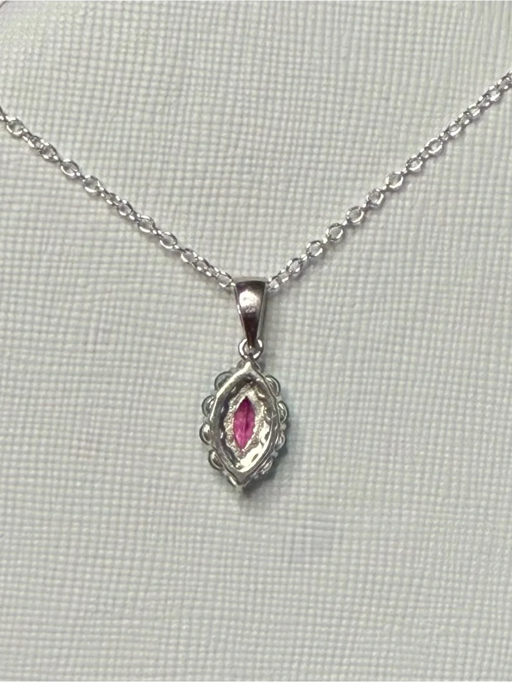 Exquisite Natural Paraiba Blue & Pink Topaz 1.60CT Pendant Necklace 925 SS 18”